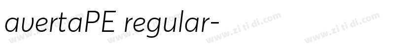 avertaPE regular字体转换